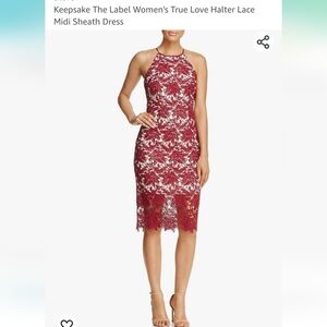 Keepsake The Label True Love Lace Midi Dress Berry